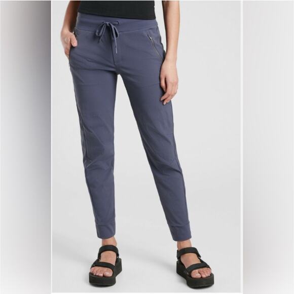Athleta Pants Womens 8 Tall Blue Purple Trekkie North Jogger Ripstop Hike Travel - Picture 1 of 12